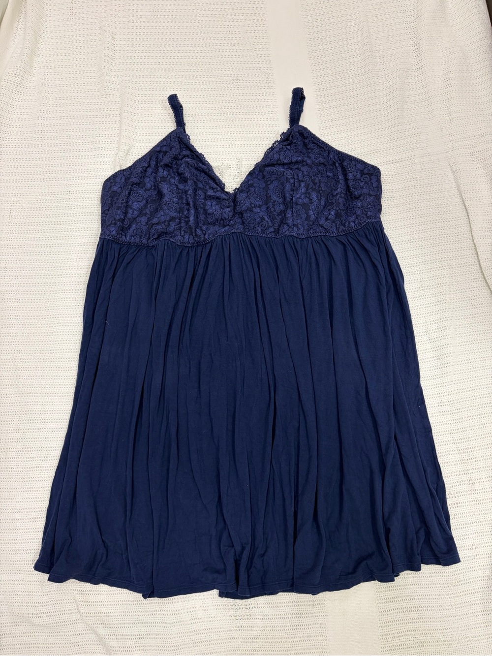 torrid Navy Lace-Top Chemise